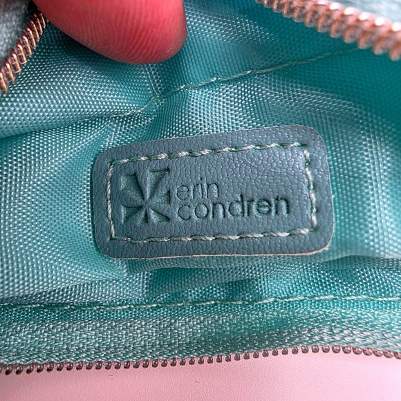 Erin Condren expandable Pouch Lightning Bolt Blue Zipper travel storage bag - Picture 3 of 10